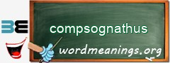 WordMeaning blackboard for compsognathus